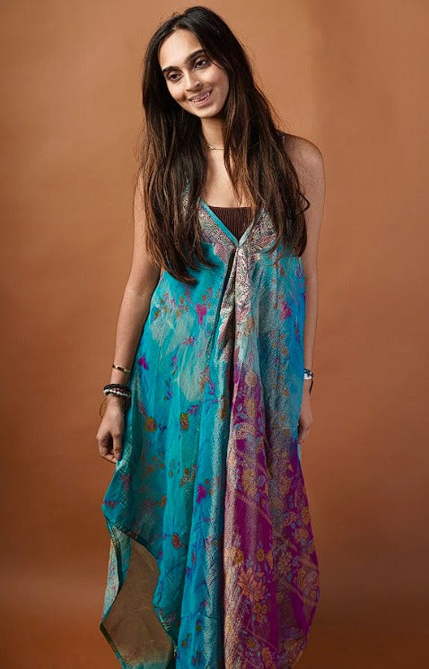 Saree Silk Cover up robe dress