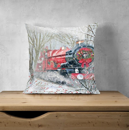 Holiday Collection Train Pillow Covers