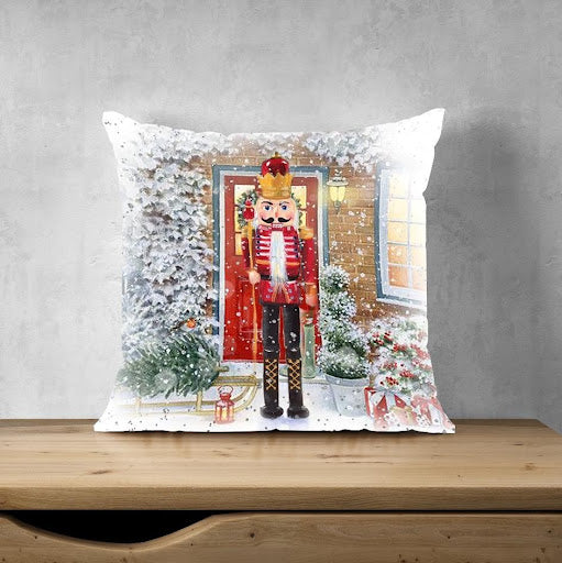 Holiday Collection Nutcracker white Pillow Covers