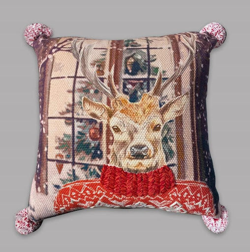 Holiday Collection Reindeer Pillow Covers
