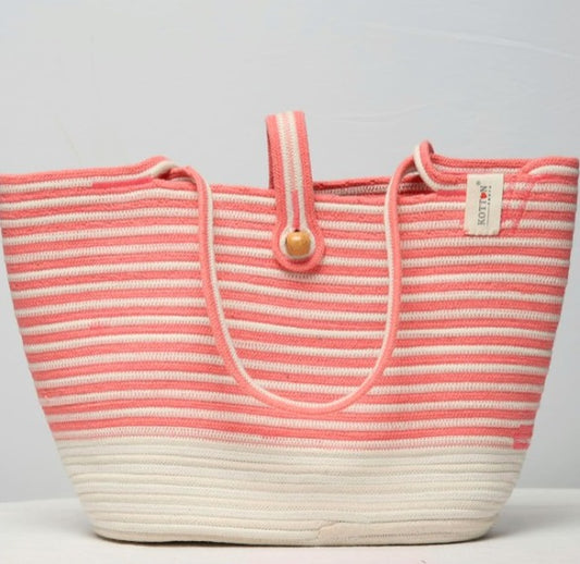 Cotton Rope Everyday Bag-Pink